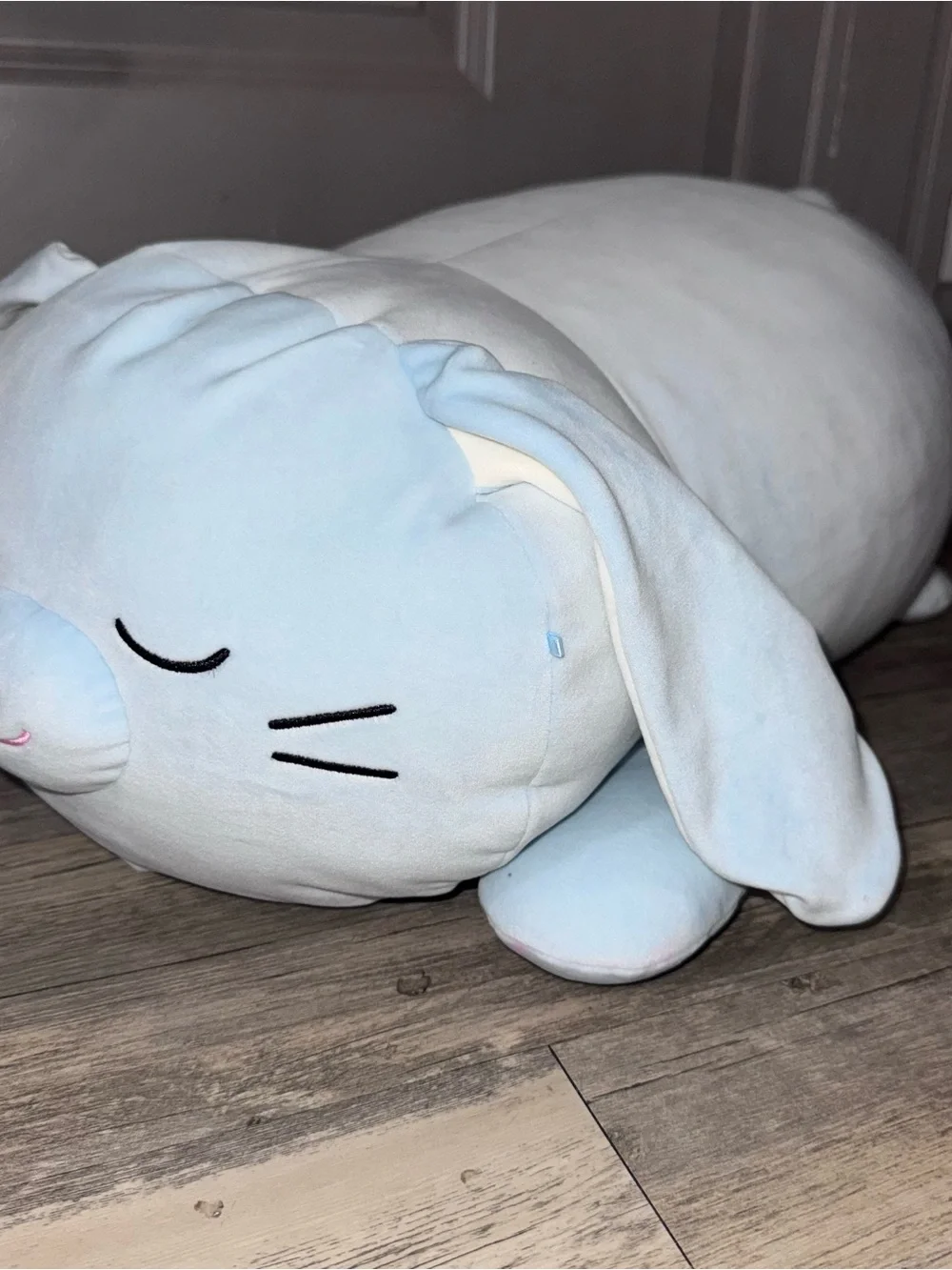 Squishmallows Light Blue Bunny Body Pillow Plush
